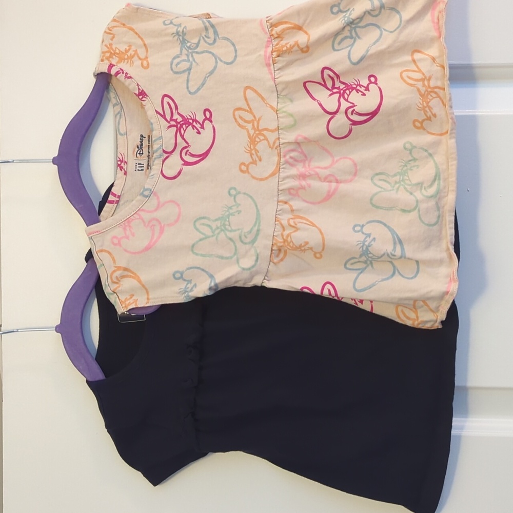 GUC Organic Baby Gap Tshirts - Minnie Mouse & Navy